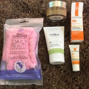 Headband, Exfoliant, Sunscreen, & Balm (Bundle 4)
